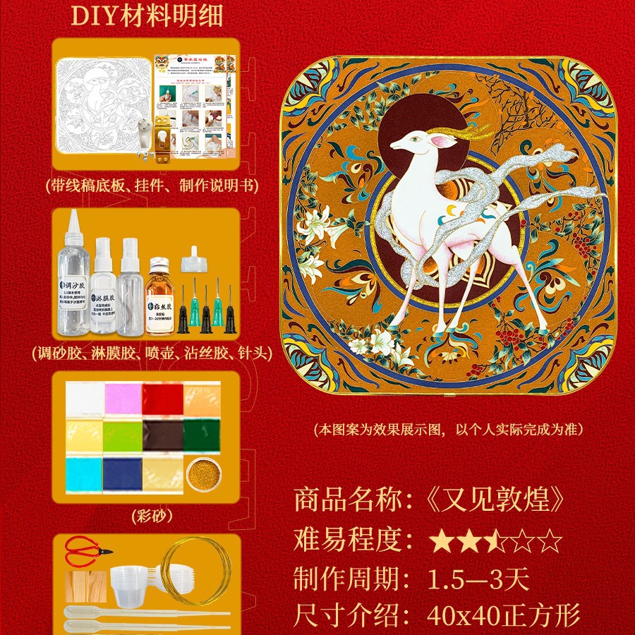 통예 칠보 무형 문화 유산 칠보 에나멜 둔황 문화 창조 중국 스타일 DIY 재료 패키지 장식 그림 선물 구매