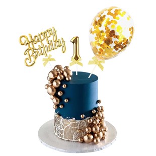 35-Piece Set of Gold-Plated Stereo Digital Sequin Balloon Birthday Decoration Set Gold and Silver Rose Gold 1-9 Cake Inserts