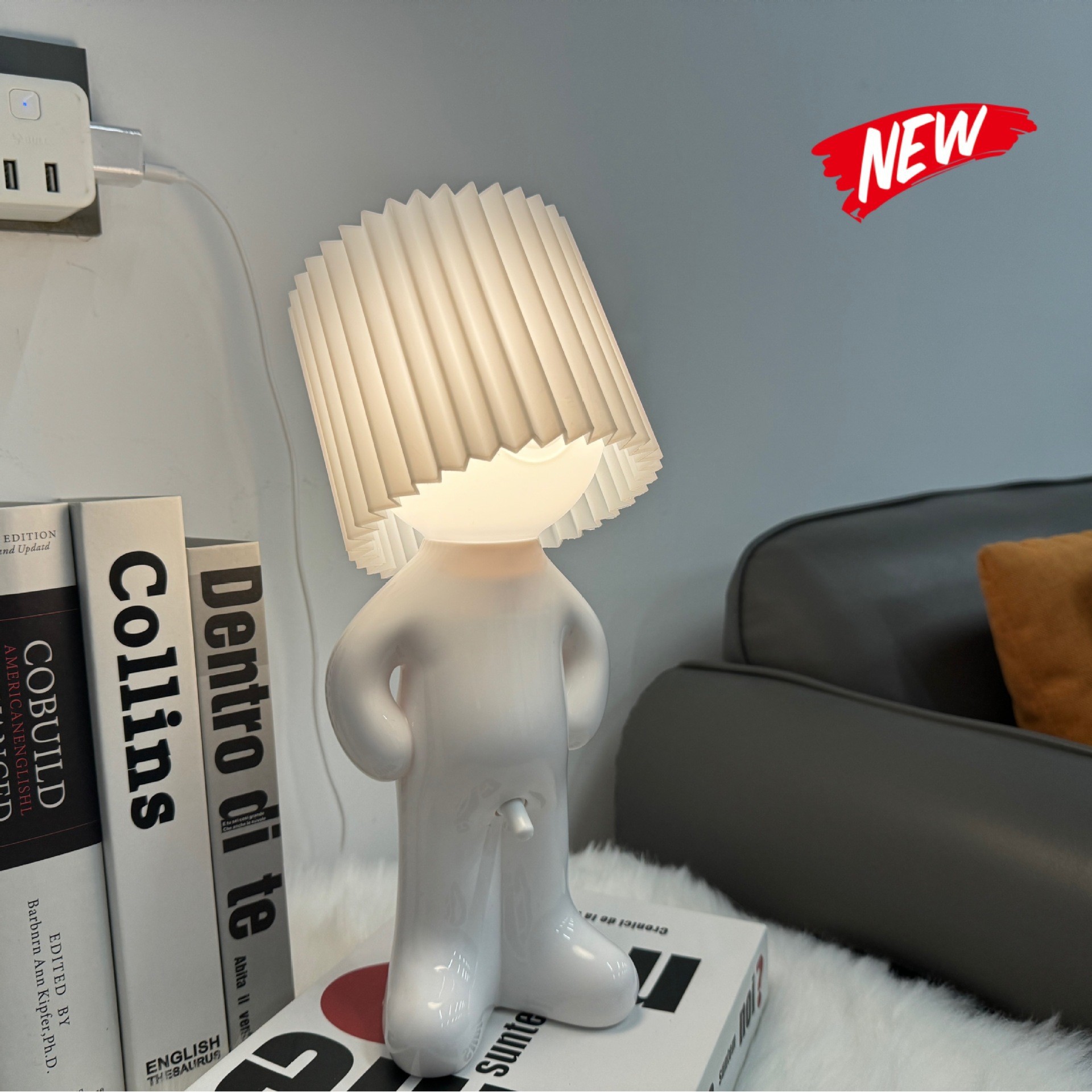 Shy Boy Night Light With Two-level Brightness Bedside Lamp_voghion.com
