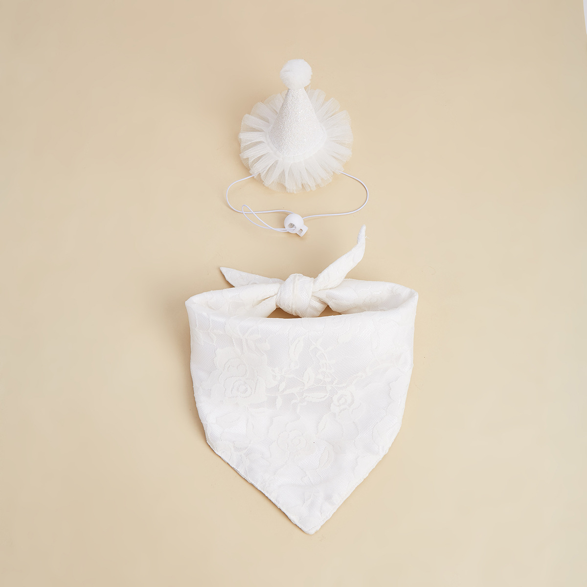 Tanpopo transfronterizo británico mascota boda mascota toalla de saliva bufanda de perro encaje mascota triángulo toalla