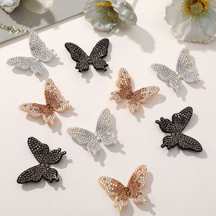 South Korea fashion diamond butterfly patch diy shoes flower hole shoes buckle clothing bag hair clip accessories wholesale