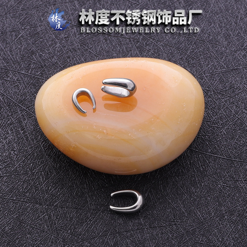 ステンレスの瓜のボタンの宝石のクリップはdiyビーズのチタンの真珠のボタンの9mmの粉を掛けてペンダントのアクセサリーの部品を鋳造します。|undefined