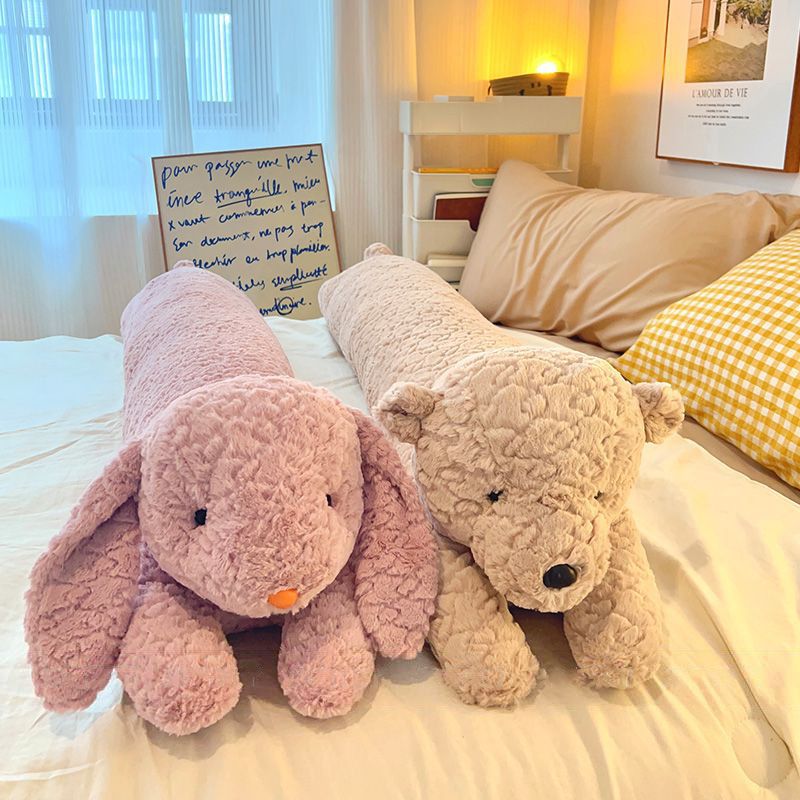 Long Cylindrical Pillow For Side Sleepers Large Backrest Cushion With Leg Clamping Feature Soft Plush Bed Pillow For Women_voghion.com
