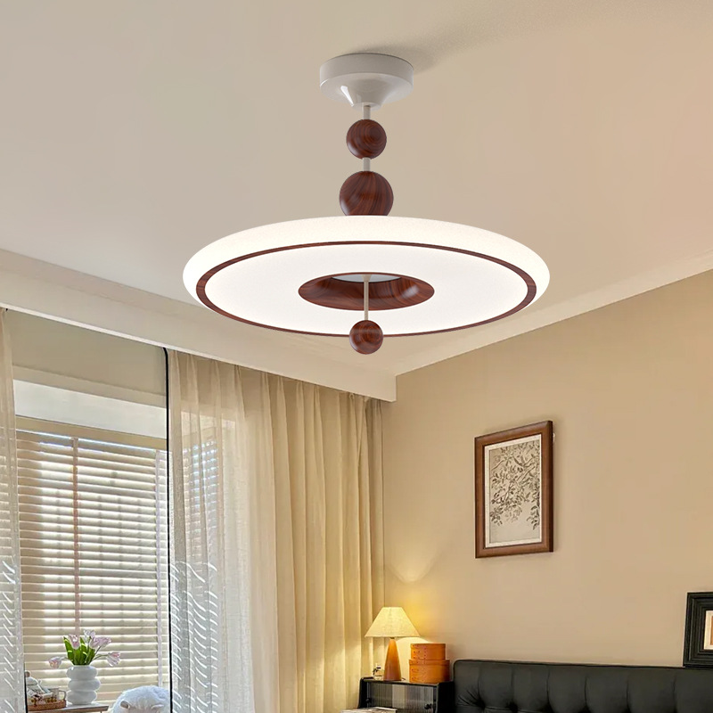 Moderno y simple estilo crema dormitorio comedor bar estudio luz inteligente protección ocular de espectro completo araña con hebilla de seguridad LED