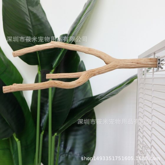 Parrot bird station pole perch log natural hardwood station stick station stick branch bird grinding claw perch station bird cage