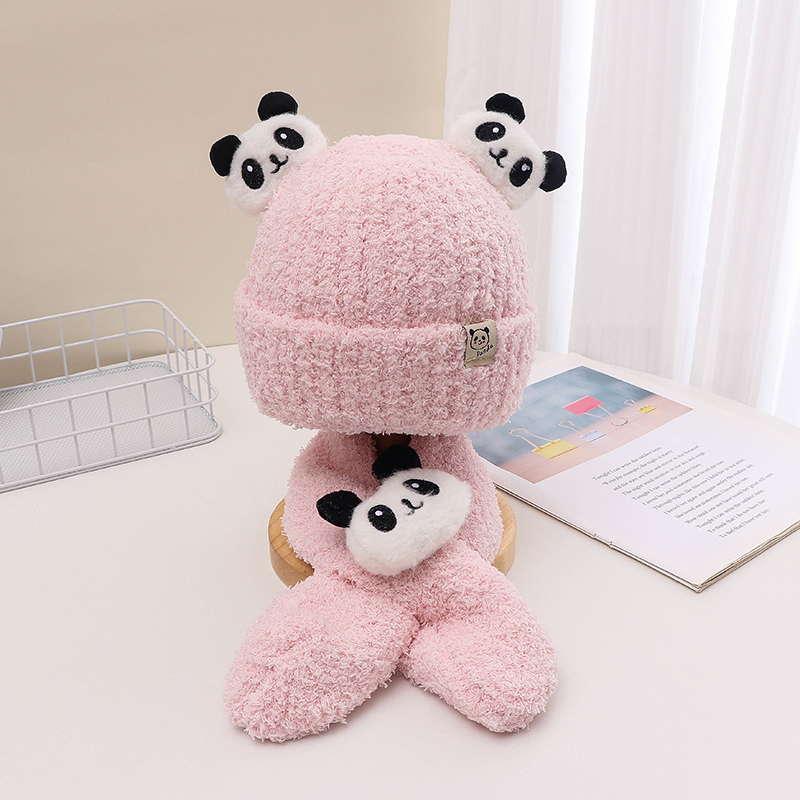 Enfants Mignon Panda Bonnet De Laine display picture 3