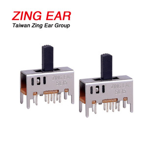 SL15 flashlight slide switch ZINGEAR vertical toggle switch 12 feet 1P3T/2P3T slide switch