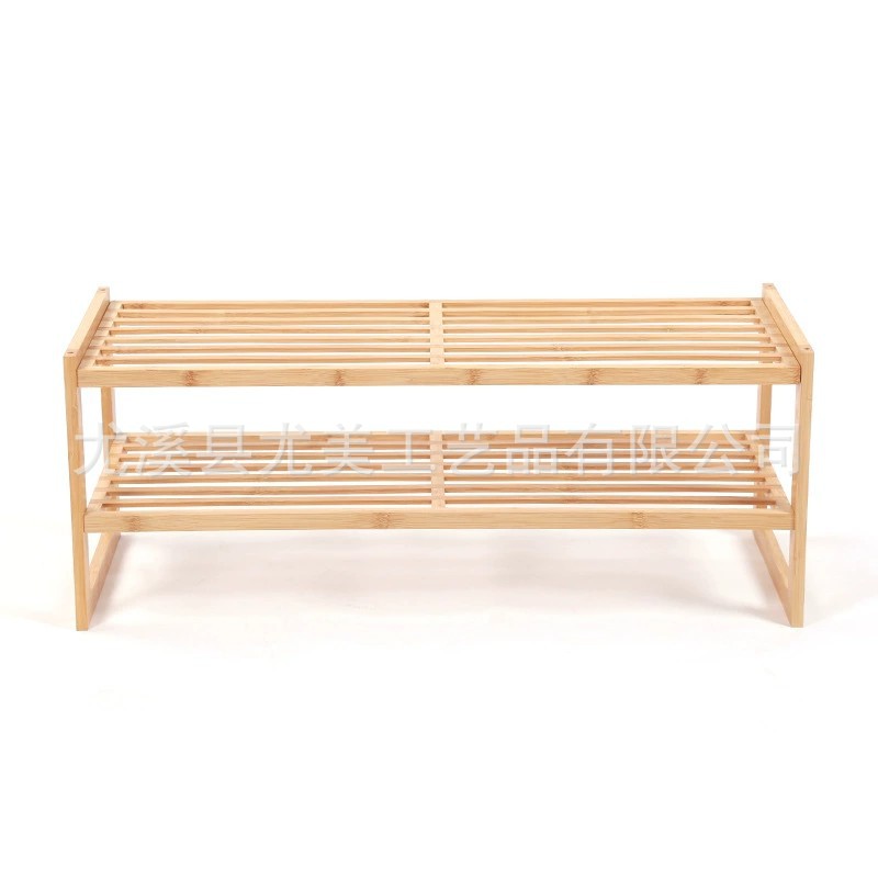 Zapatero pequeño de madera maciza de múltiples capas simple puerta a prueba de polvo económico hogar de bambú de almacenamiento de ahorro de espacio