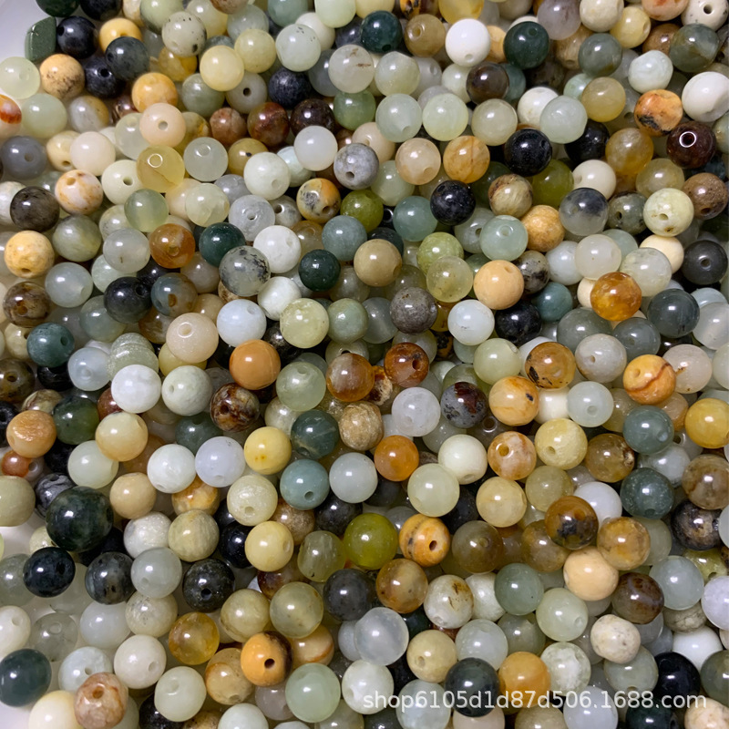 Flora de jade natural de jade 501 color tinta verde material DIY bolsas de pulseras collares con cuentas