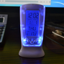 温度显示闹钟 LED夜光时计 静音万年历510时计器闹钟