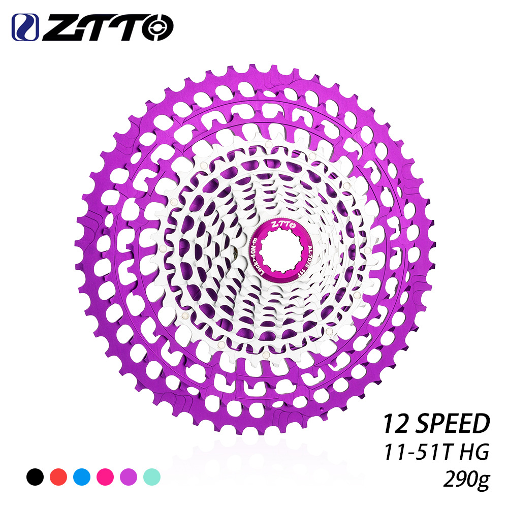 ZTTO Ultraligero de 12 velocidades 51T volante de bicicleta de montaña volante CNC volante cuantificado ultraligero de color todo en uno