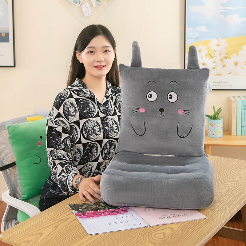 连体坐垫一体靠垫办公室久坐椅子教室加厚增高屁股座椅学生屁垫|undefined