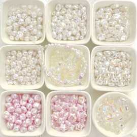 粉白异形幻彩巴洛克仿珍珠散珠diy手链项链手工串珠材料饰品配件