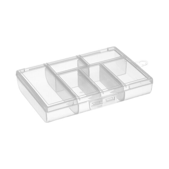 New fixed 6 grid PP transparent plastic box with lid Lego sample parts diy beaded desktop finishing storage box