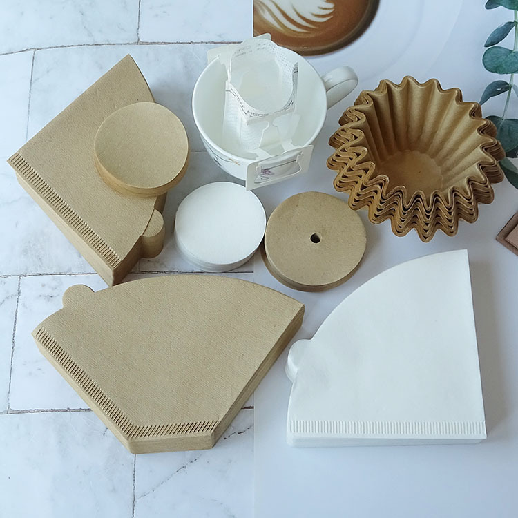 V60 Conical Coffee Filter Paper Hanging Ear Filter Bag 102 Fan-Shaped Filter Cup Filter Paper Moka Pot Round Hand-Pour Filter Paper Bag