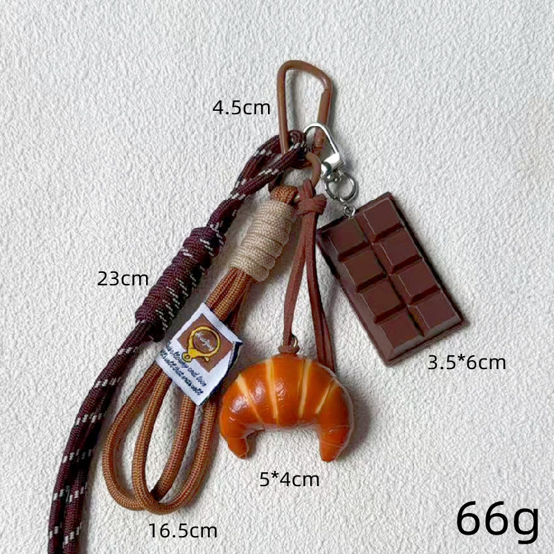Llavero Colgante para Bolso con Diseño de Comida Realista de PVC