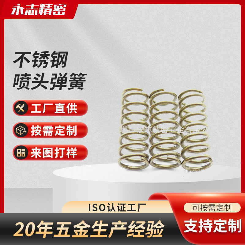 供应各种不锈钢喷头弹簧，优质SUS316泵头压缩弹簧厂家