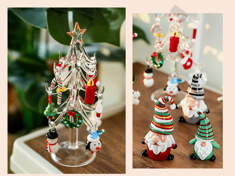 Christmas Tree Pattern Christmas Casual Elegant Cute Christmas Tree Glass Holiday Daily Selfie Decorations Table Decoration