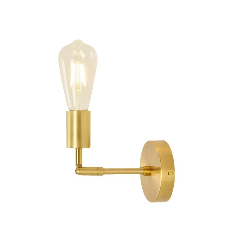 Nórdico creativo simple mesita de noche comedor lámpara de pared de hierro sala de estar pared de fondo escalera pasillo de una sola cabeza de doble cabeza pequeña lámpara de pared