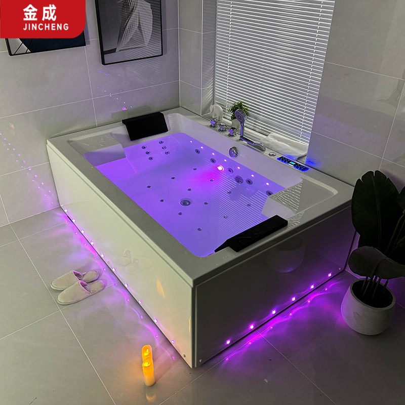 Jincheng Economic White Massage Bathtub 180cm Wholesale Price Dropshipping Ce/Rohs Certification Large Bathroom Space