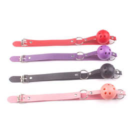 成人另类玩具多色皮革针扣硅胶口球口塞束缚调情性用品