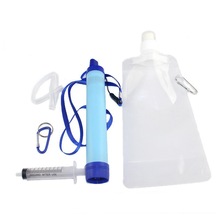 亚马逊热卖户外野外野炊应急求生饮水过滤器 急救自救净水器