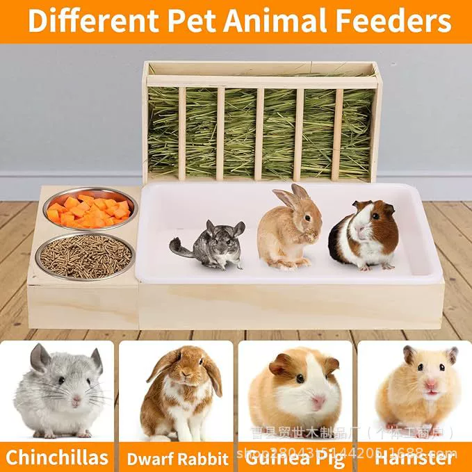 Кормушка для кроликов, домашняя кормушка для домашних животных, ящик для разведения кроликов, кормушка большой емкости, стойка для сена, гнездо для хомяка