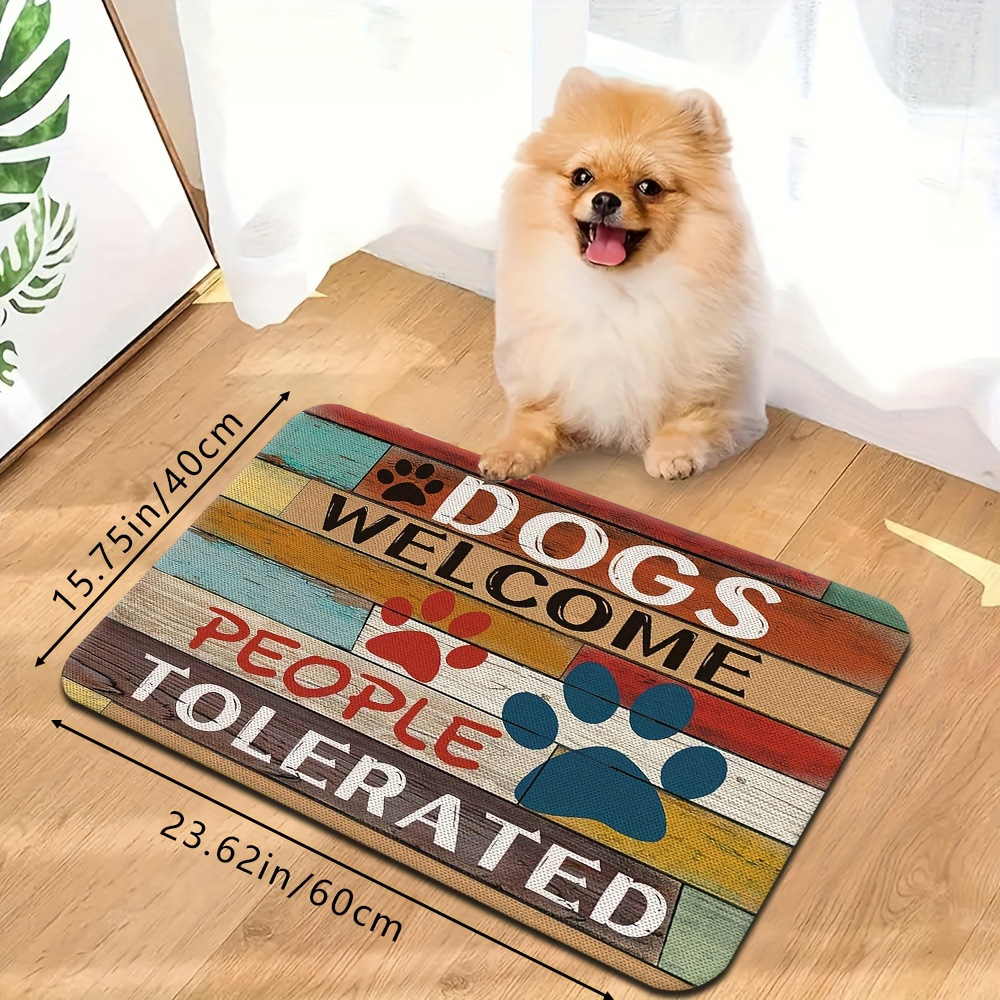 Flannel Shein Dog Paw Floor Mat Bathroom Floor Mat Entrance Door Mat Bathroom Absorbent Foot Mat Dropshipping
