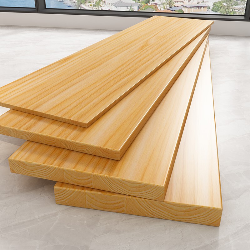 Wood board solid wood partition one-word board wall shelf bookshelf wall-mounted pine board table board table panel