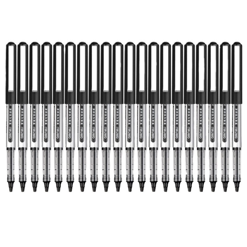Deli 33688 recta bala líquida bolígrafo 0,5mm pluma de gel firma pluma de agua negro
