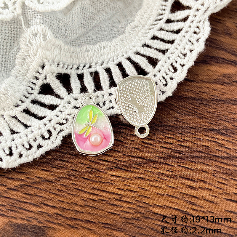 ハイエンドのレトロなフランスのモネの庭の油絵花蝶ペンダント diy ネックレスブレスレット耳ジュエリーアクセサリー|undefined