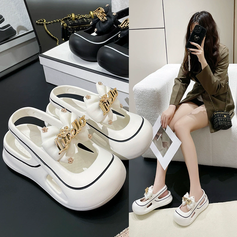 Баотоу сандалии женские летние носить французские полутапочки