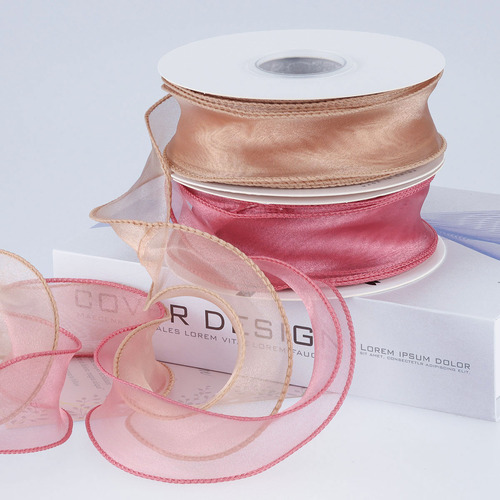 4cm Fish Tail Ribbon Edge Wave Fabric Tied Fresh Flower Bouquet Floral Ribbon Gift Butterfly Knot Fabric Ribbon Packaging Ribbon