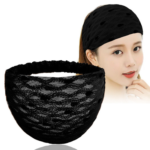 Dot Wide Edge White Hair Band Summer Breathable Yoga Running Sports Influencer Headband Set Elegant Women Elastic Hair Clip