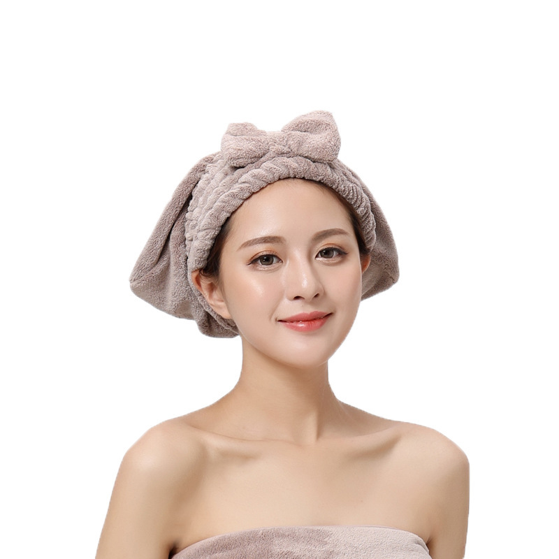 Absorberende badehætte af koralfleece til kvinder og gravide_voghion.com
