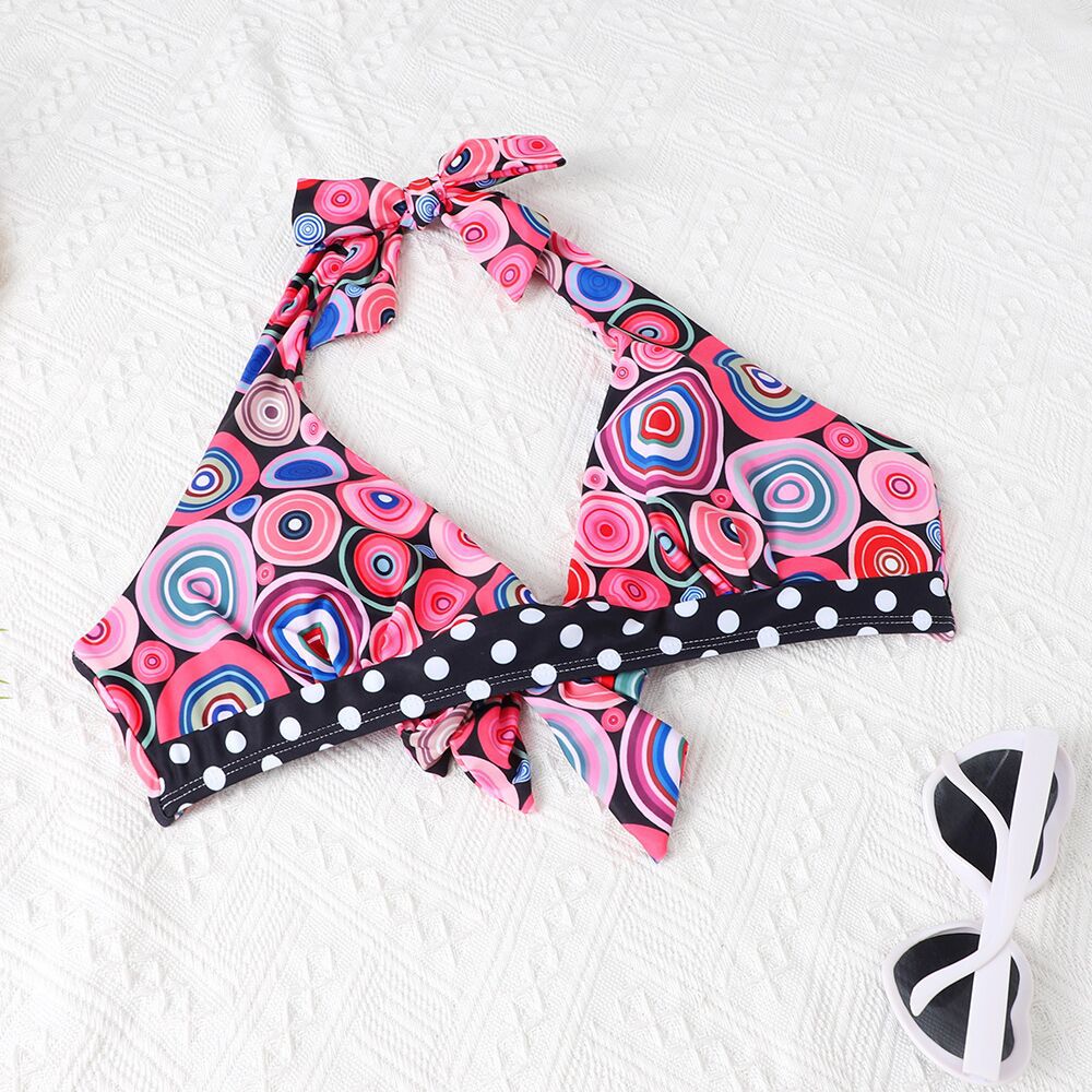 Sexy Bikini Set Mit Hohem Bund Und Muster Für Damen - Bademode_voghion.com