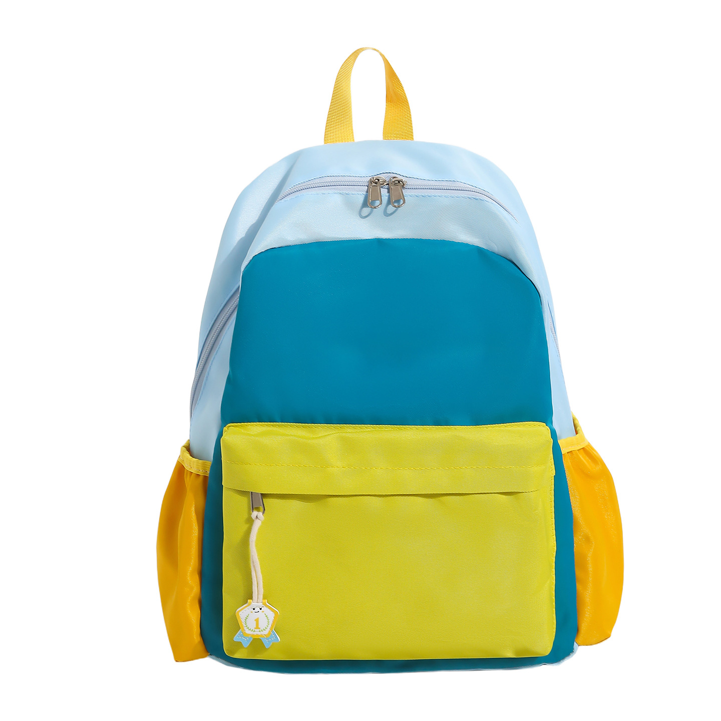 Cross-Border New Style Macaron Color-Blocking Backpack, Outdoor Backpack, Large Capacity, Lightweight, Spine-Protecting, Student Casual Backpack