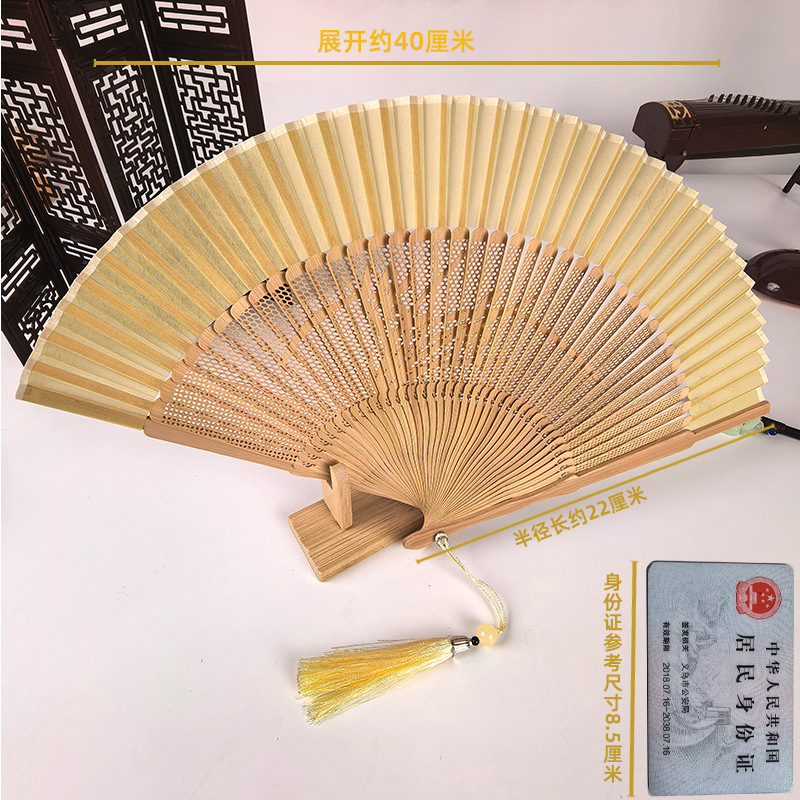 Ventilador antiguo ventilador plegable de verano chino chino cheongsam ventilador plegable de bambú artesanía ventilador pequeño ventilador de baile ventilador image 78
