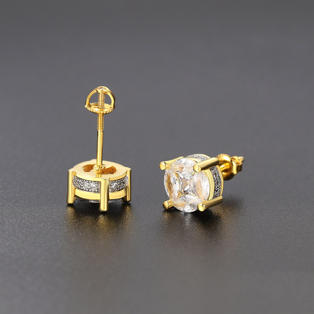 5g Weight Copper Ear Needle Material White Gold Plated, Gold Plated Plating Material Zircon Inlay Material Ear Studs Classification 1 Pair Quantity Daily, Party, Street Occasion Copper Material Round, Square, Heart Shape Pattern Unisex Gender Plating, Inlay Design Hip-Hop Style Gold, Silver Color 1 Pair Hip-Hop Round Square Heart Shape Plating Inlay Copper Zircon White Gold Plated Gold Plated Ear Studs 34