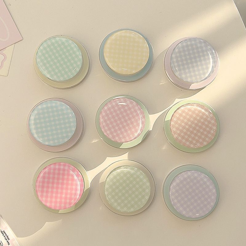 Minimalist Ins-Style Macaron Color-Blocking Plaid Design Compatible with Magsafe Magnetic Phone Holder, Strong Adsorption, New Korean Model Minimalist Ins-Style Macaron Color-Blocking Plaid Design Compatible with Magsafe Magnetic Phone Holder, Strong Adsorption, New Korean Model