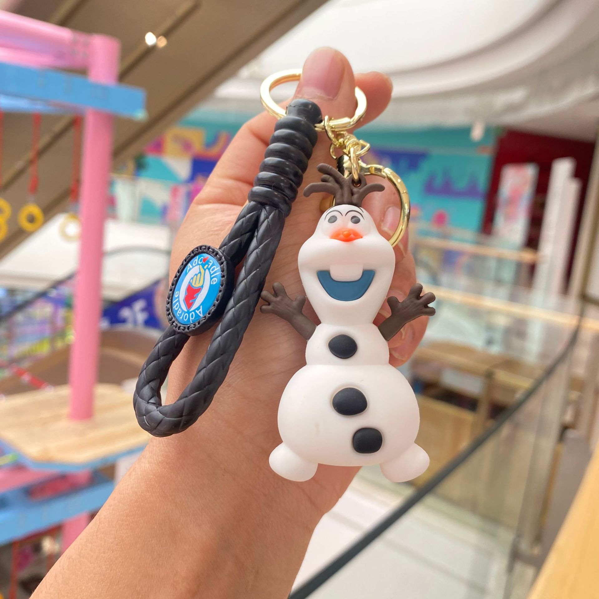 Princesa congelada llavero colgante de dibujos animados muñeca silicona coche llavero lindo creativo pequeño regalo