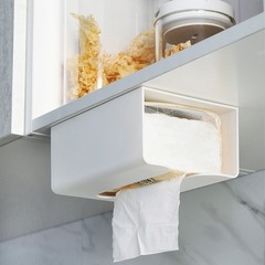 Hole-free paper towel holder creative kitchen living room wall-mounted tissue box bathroom toilet paper holder tissue dispenser