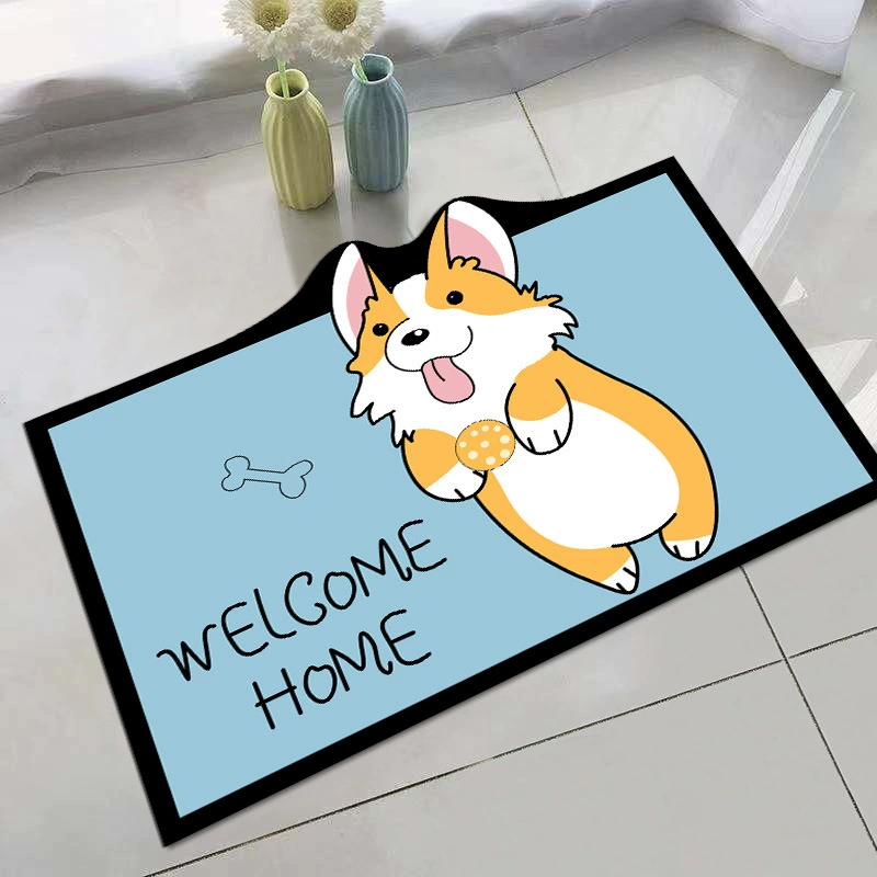 Мультяшная Bath Mat, 3D Face Blush Crystal Velvet, впитывающая влагу, разные размеры