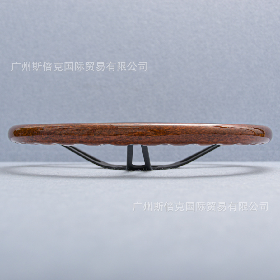 Factory Direct Sales General Car 15inch Retro Peach Wood Steering Wheel Modified Shallow Concave Steering Wheel