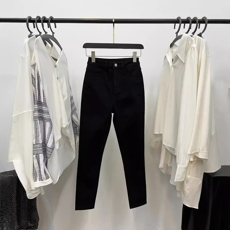 Tail Single High Waist Slim Straight Leg Pants Jeans