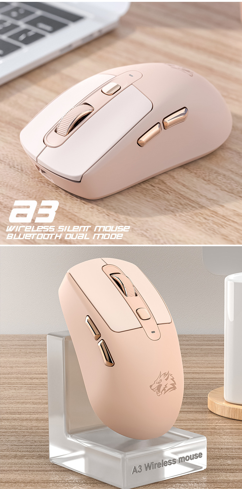 Freewolf a3 mouse wireless bluetooth reîncărcabil pentru pc_voghion.com