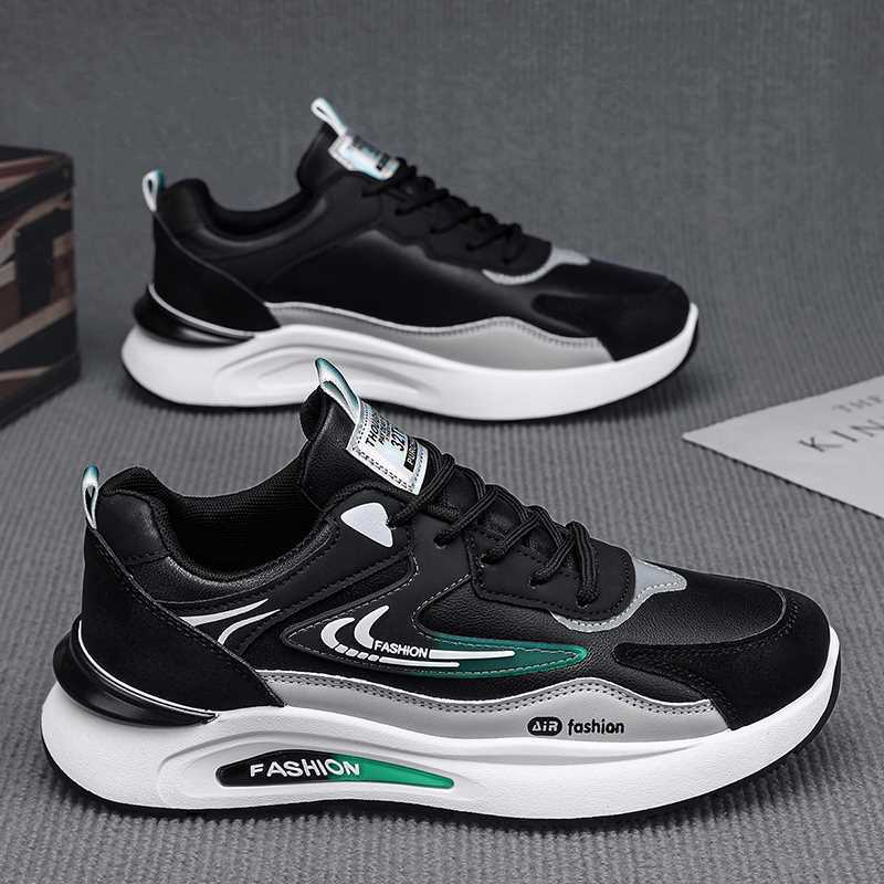 Tenis Casuales de Correr para Hombre, Piel Sintética y PVC, Transpirable, Ligero, para Uso Diario