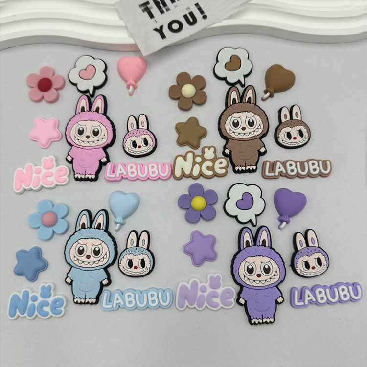 labubu cloth cartoon diy accessories mobile phone case cup cotton shoes ipad cover decorative patch