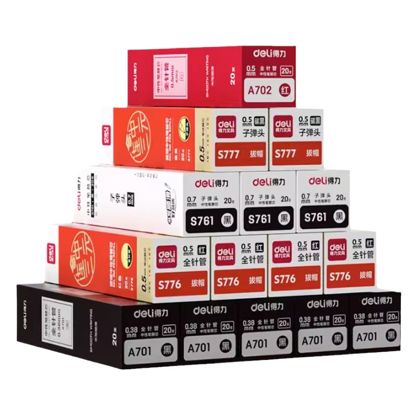 Deli refill press 0.5 neutral refill 0.35 neutral core 0.38 bullet 0.7 needle tube stationery st head