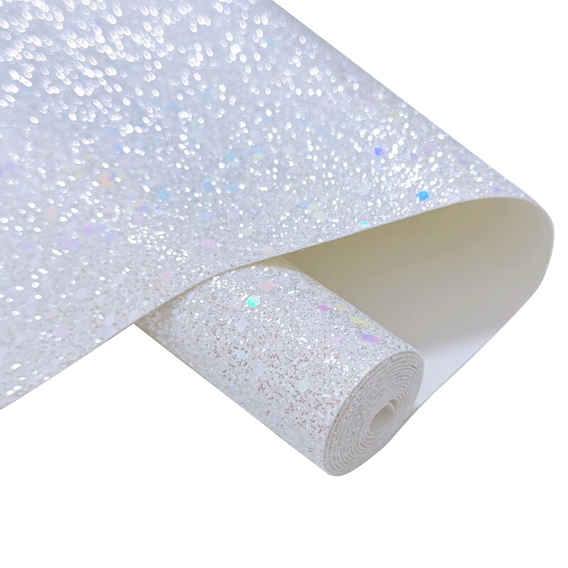 Sharon Leather Wholesale Korean-Style Little Fairy Small Roll Ultra-Transparent Shiny Glitter Bead Iron-On Fabric Sharon Leather Wholesale Korean-Style Little Fairy Small Roll Ultra-Transparent Shiny Glitter Bead Iron-On Fabric